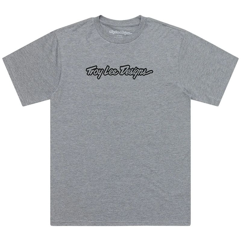 Camiseta TROY LEE DESIGNS Signature - Gray Heather - motoscamaralweb.com