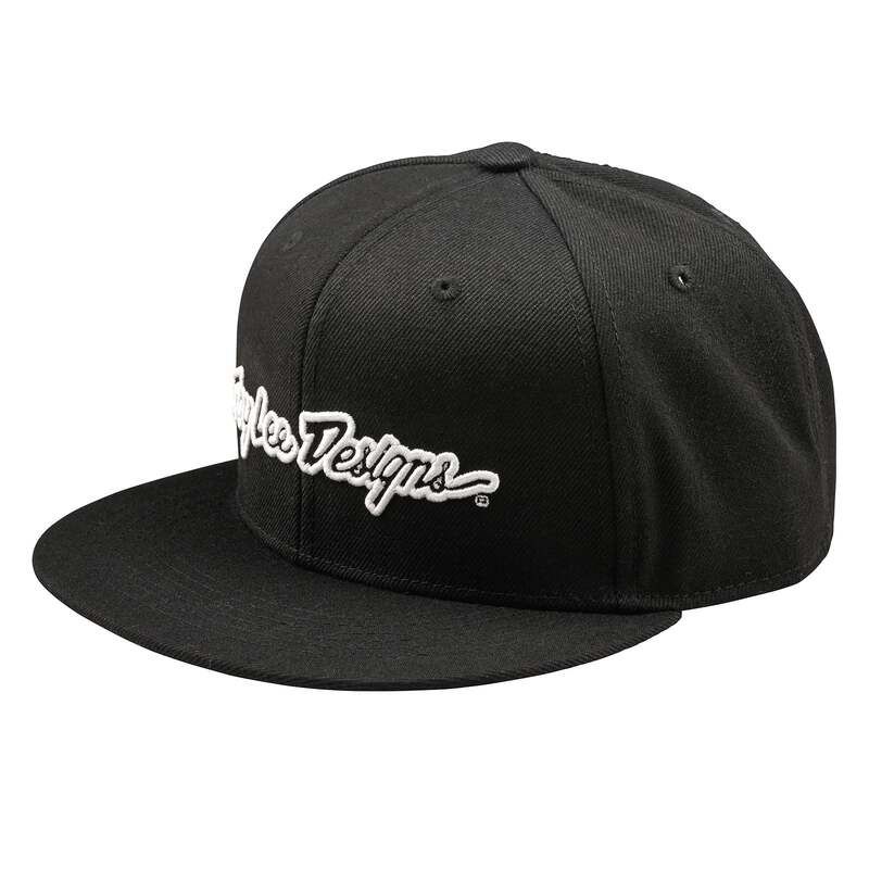 Gorra TROY LEE DESIGNS Flat Bill Snapback Signature - negro - motoscamaralweb.com