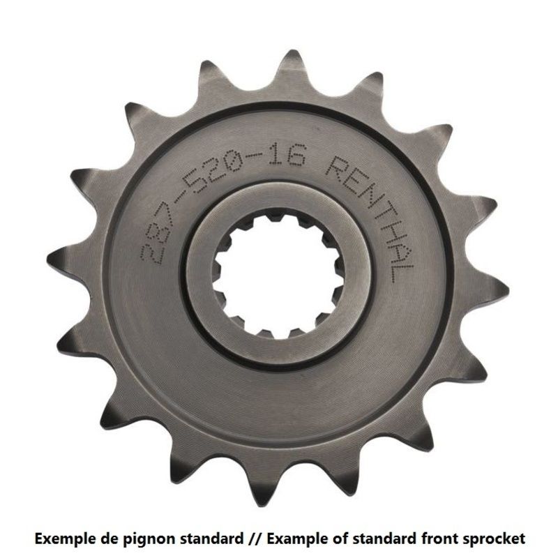 Piñón RENTHAL acero estándar 515U - 520 - motoscamaralweb.com