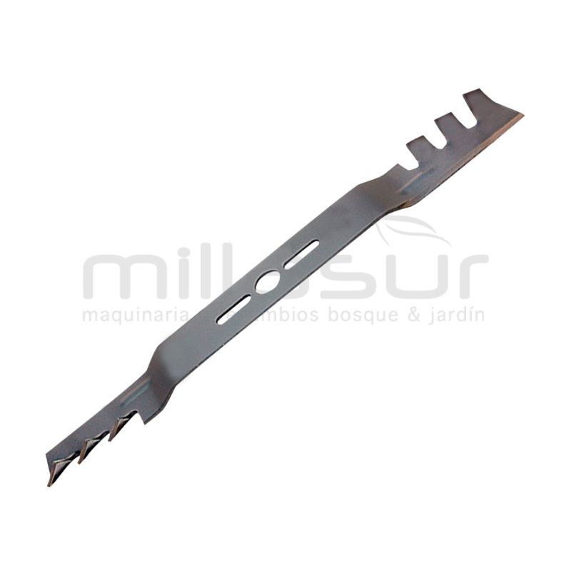 CUCHILLA UNIVERSAL CON ALTURA Y ALETAS TRITURADORAS 559 mm x 25.4 - 9.5x38 REDUC. 10. 12.7. 14. 16. - motoscamaralweb.com