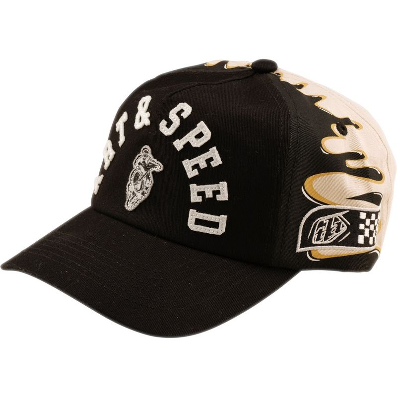 Gorra TROY LEE DESIGNS Curved Snapback Finish Line - negro/Pumice - motoscamaralweb.com