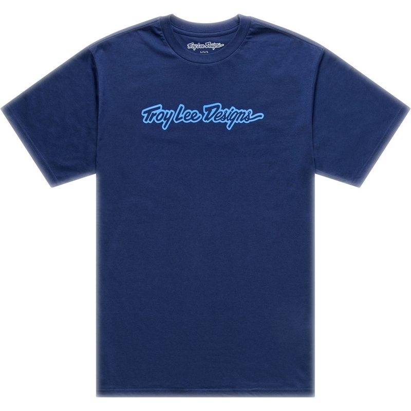 Camiseta TROY LEE DESIGNS Signature - Navy/Aero Blue - motoscamaralweb.com