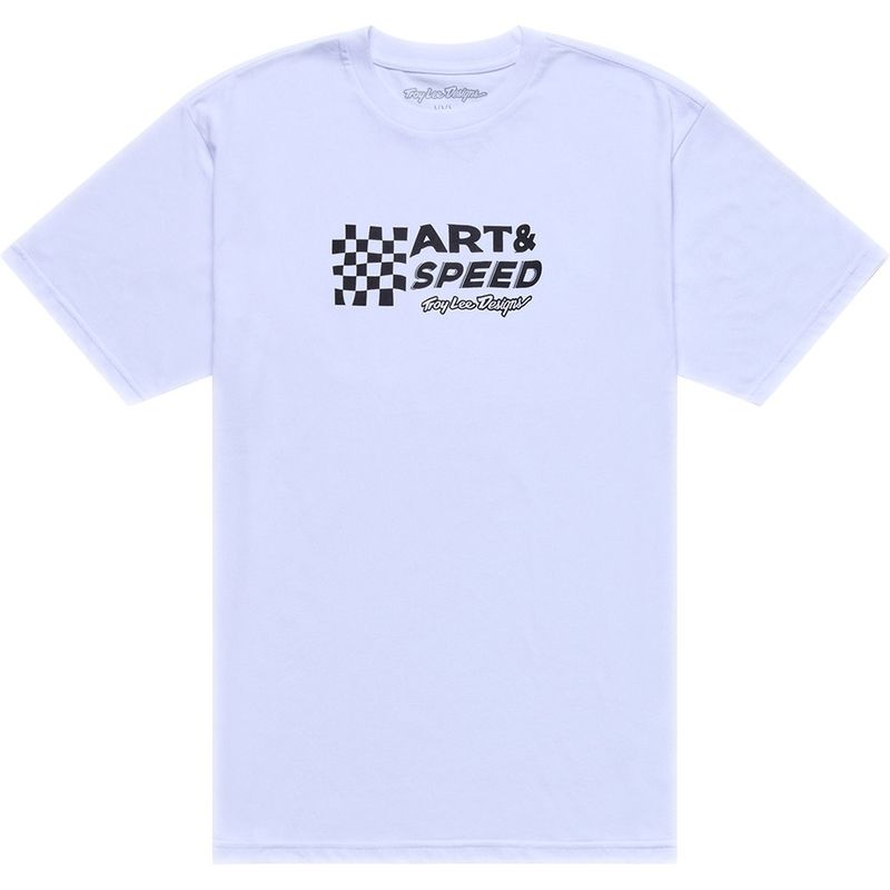 Camiseta TROY LEE DESIGNS Finish Line - blanco - motoscamaralweb.com