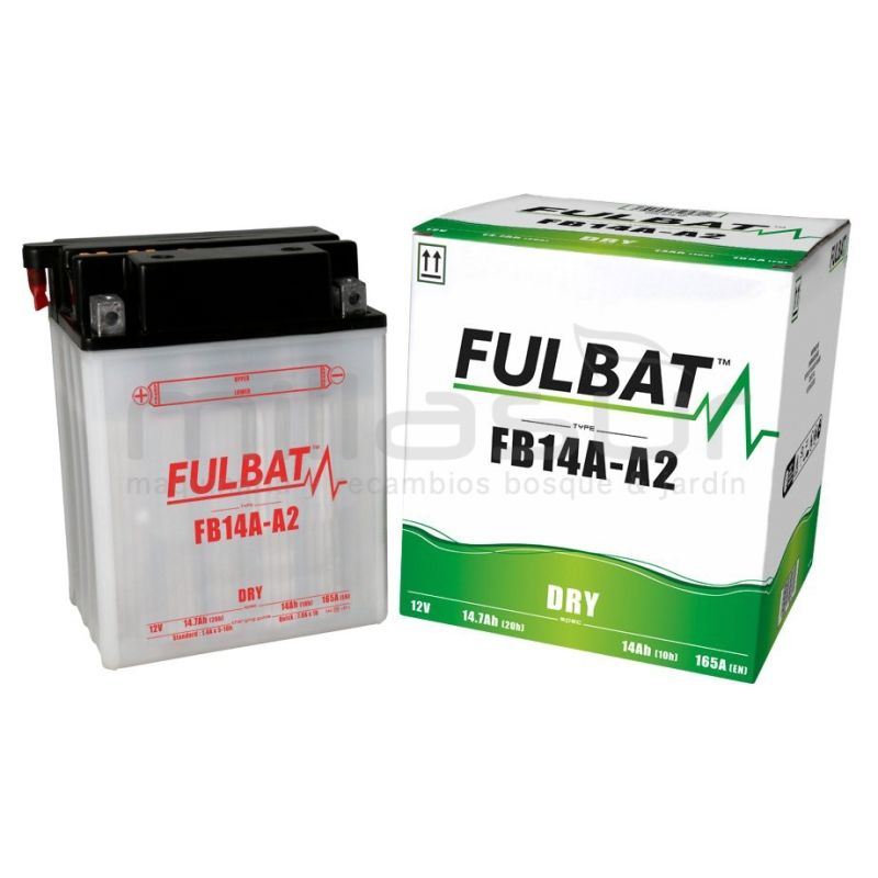 BATERIA MOTO FB14A-A2 12V ACIDO 14 Ah (134 x 89 x 176) -DER. - motoscamaralweb.com