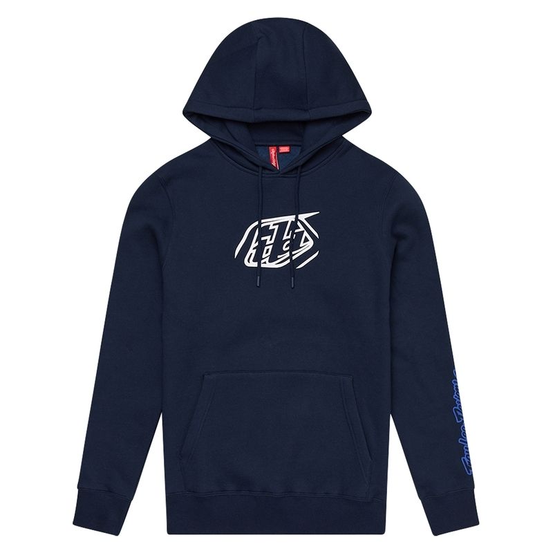 Sudadera con capucha infantil TROY LEE DESIGNS Badge - Navy - motoscamaralweb.com