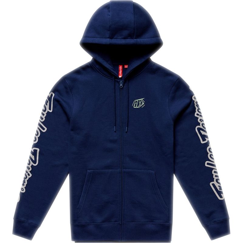 Sudadera con capucha TROY LEE DESIGNS Zip Up Badge - Navy/Sage - motoscamaralweb.com