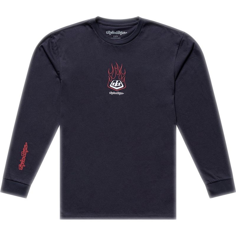 Camiseta TROY LEE DESIGNS Long Sleeve Flame2 - Carbon - motoscamaralweb.com