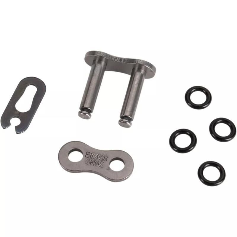 Enganche de cadena EK 428SROZ SKJ (clip semiprensado) - Color acero - motoscamaralweb.com