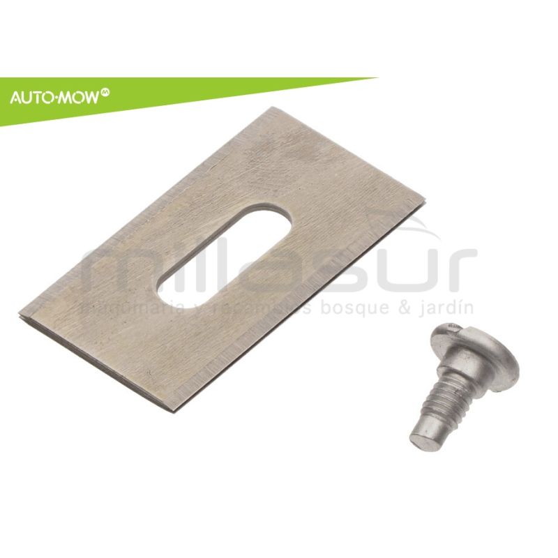 JUEGO 300 CUCHILLAS ALTA RESITENCIA C/ TORNILLOS ROBOT CORTAC. HUSQVARNA - motoscamaralweb.com