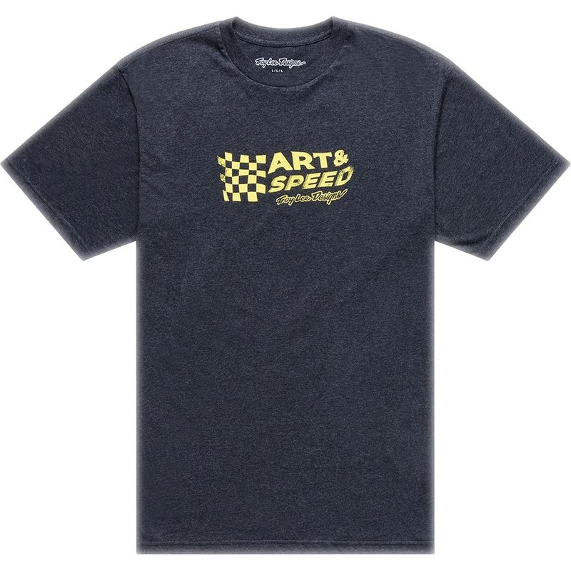 Camiseta TROY LEE DESIGNS Finish Line - Black Heather - motoscamaralweb.com