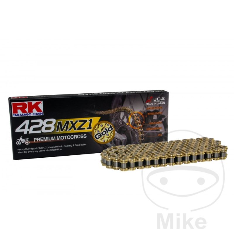 Cadena RK GB428MXZ1/122 sin Retén Clip | RK | Motos Camaral