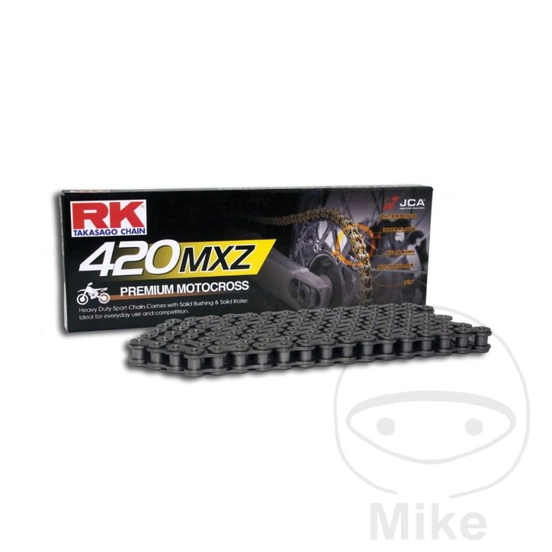 Cadena RK 420MXZ 140 Eslabones sin Retén | RK | Motos Camaral