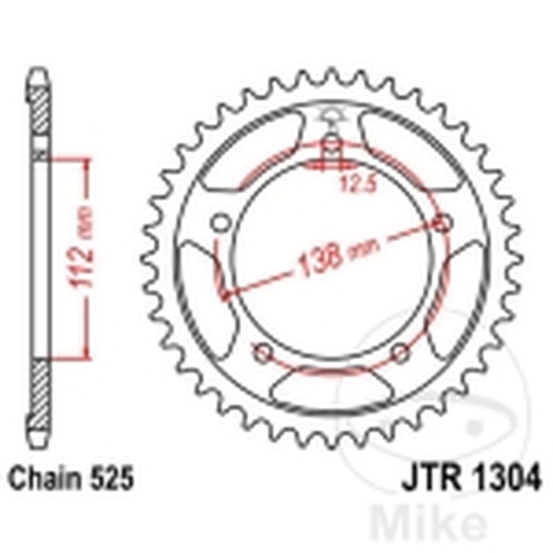 Corona 38 Dientes Paso 525 | Recambio Moto | Motos Camaral