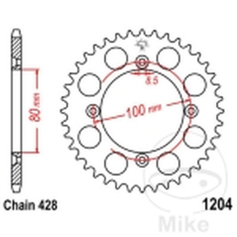Corona 46 Dientes Paso 428 | Recambio Moto | Motos Camaral