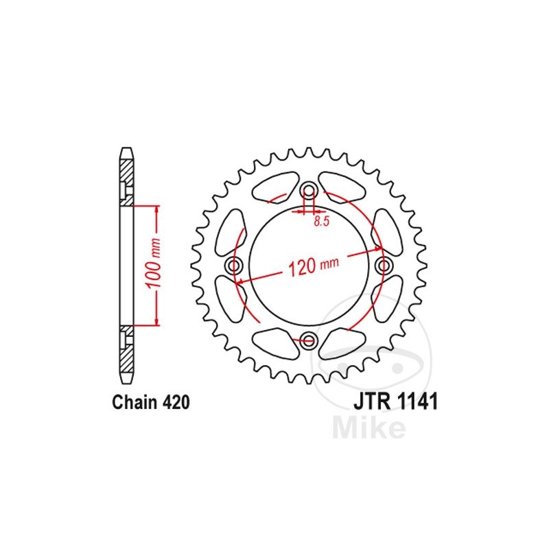 Corona 51 Dientes Paso 420 | Recambio Moto | Motos Camaral