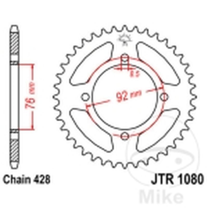 Corona 39 Dientes Paso 428 | Recambio Moto | Motos Camaral