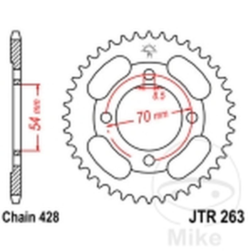 Corona 42D Paso 428 Diá. 54mm | Alternativa | Motos Camaral