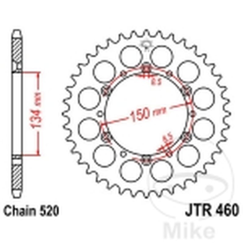 Corona 39 Dientes Paso 520 | Recambio Moto | Motos Camaral