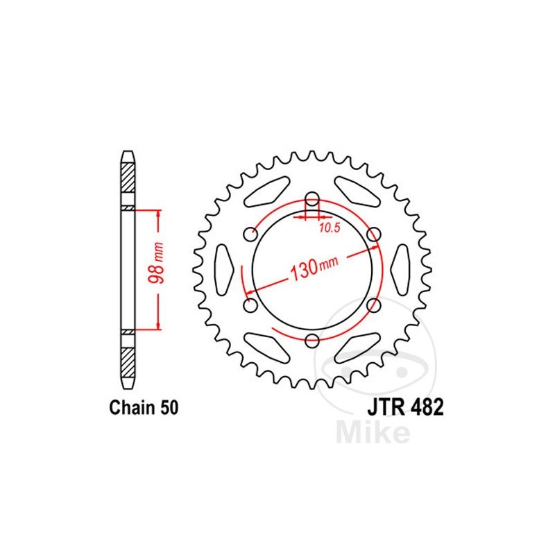 Corona 47 Dientes Paso 530 | Recambio Moto | Motos Camaral