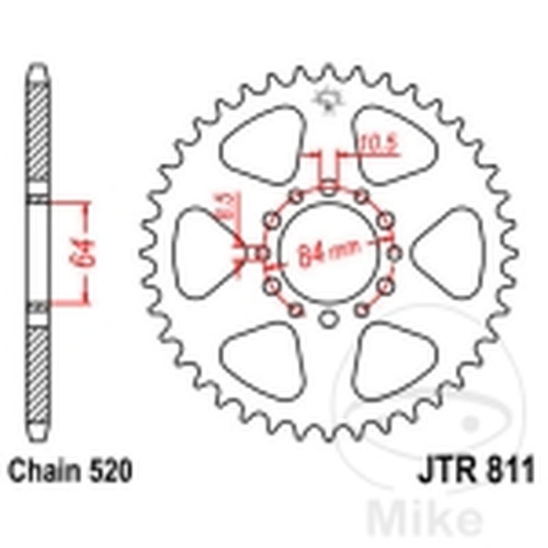 Corona 45D Paso 520 Diá. 64/84 | Recambio Moto | Motos Camaral
