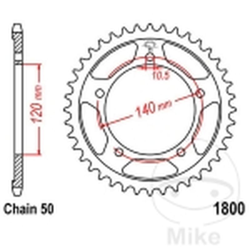 Corona 40 Dientes Paso 530 | Kit Arrastre | Motos Camaral