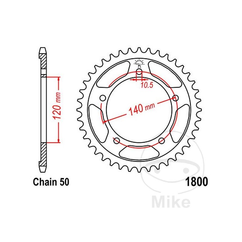 Corona 47 Dientes Paso 530 | Recambio Moto | Motos Camaral