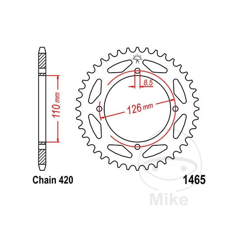 Corona 46 Dientes Paso 420 | Recambio Moto | Motos Camaral