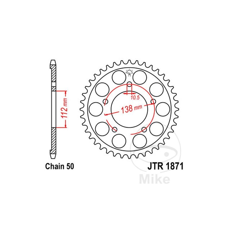 Corona 52 Dientes Paso 530 | Transmisión Moto | Motos Camaral