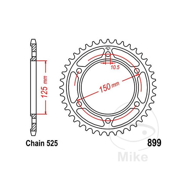 Corona 42 Dientes Paso 525 | Altn 7270798 | Motos Camaral
