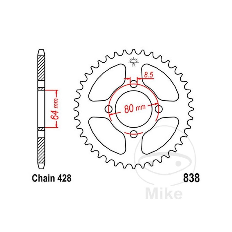 Corona 35 Dientes Paso 428 | Recambio | Motos Camaral
