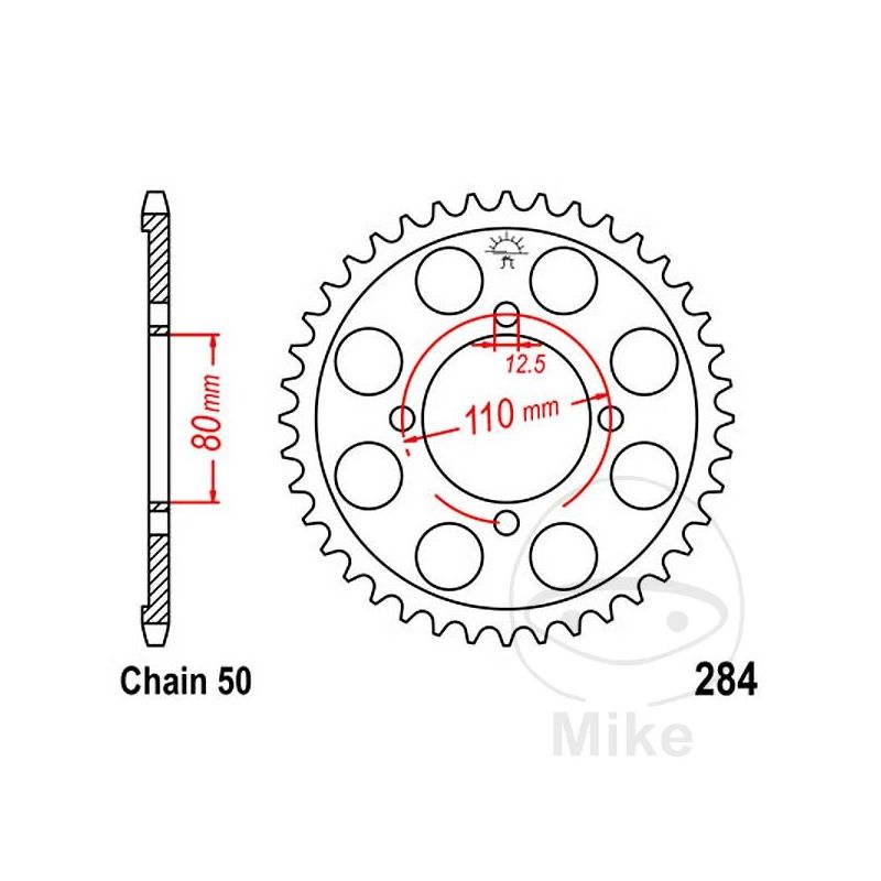 Corona 37 Dientes Paso 530 | Recambio Moto | Motos Camaral