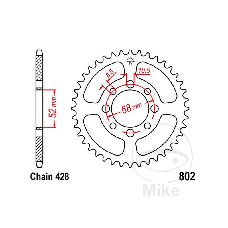 Corona 48 Dientes Paso 428 | Alternativa | Motos Camaral