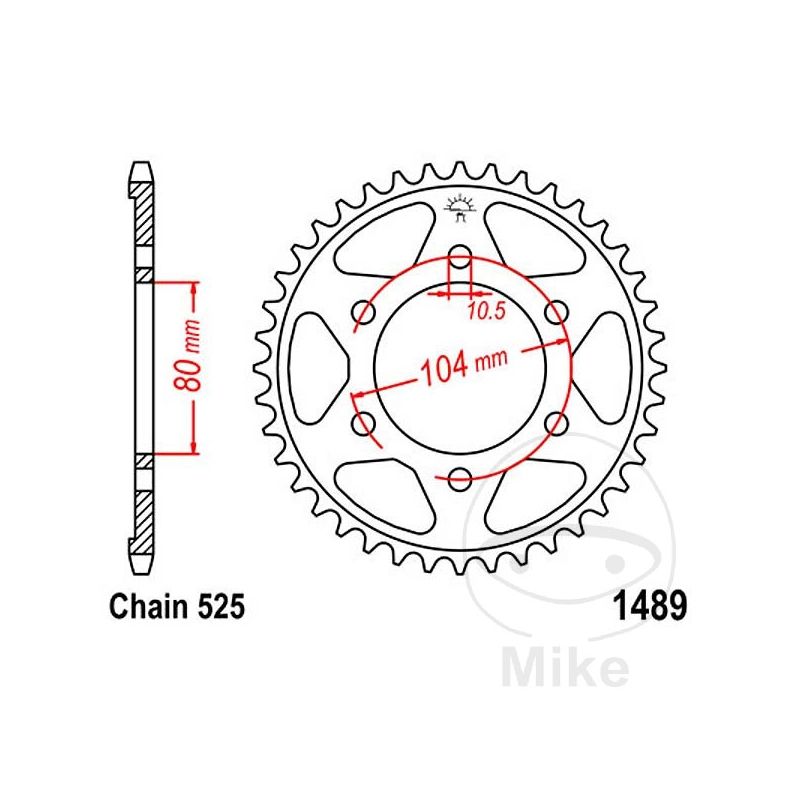 Corona 39 Dientes Paso 525 | Altn 7270660 | Motos Camaral