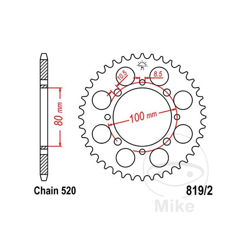 Corona 41 Dientes Paso 520 | Kit Arrastre | Motos Camaral