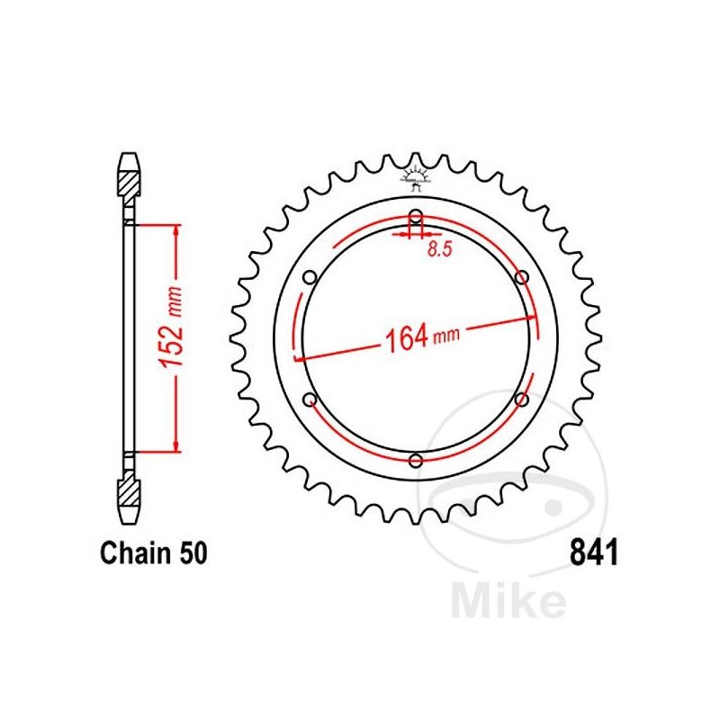 Corona de Arrastre 42 Dientes Paso 530 | Motos Camaral