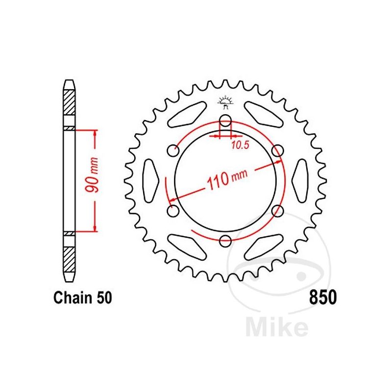 Corona Moto 33 Dientes Paso 530 | Motos Camaral