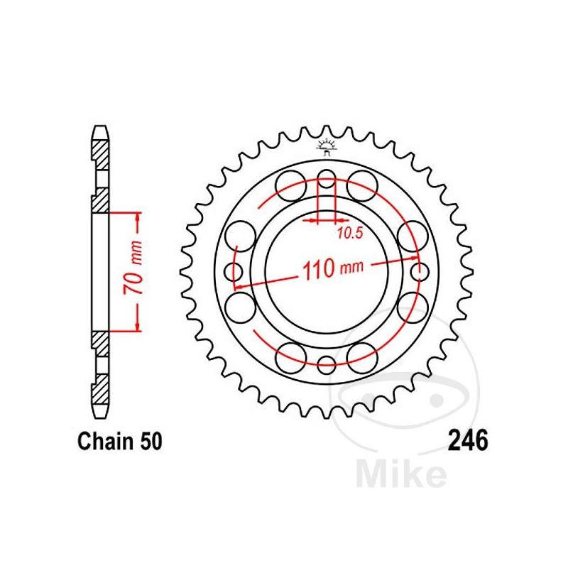 Corona 35 Dientes Paso 530 | Kit Arrastre | Motos Camaral