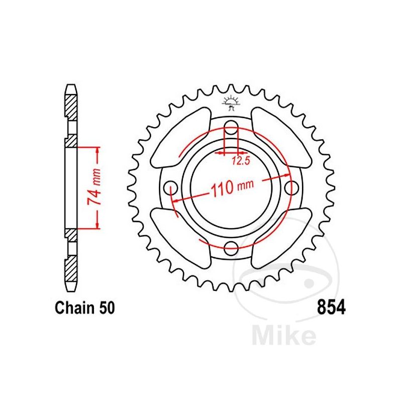 Corona de Arrastre 36 Dientes Paso 530 | Motos Camaral