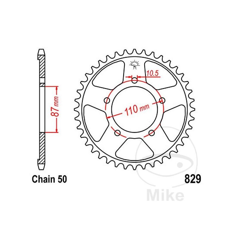 Corona 47 Dientes Paso 530 | Transmisión | Motos Camaral