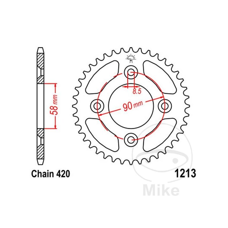 Corona 37 Dientes Paso 420 | Recambio Moto | Motos Camaral