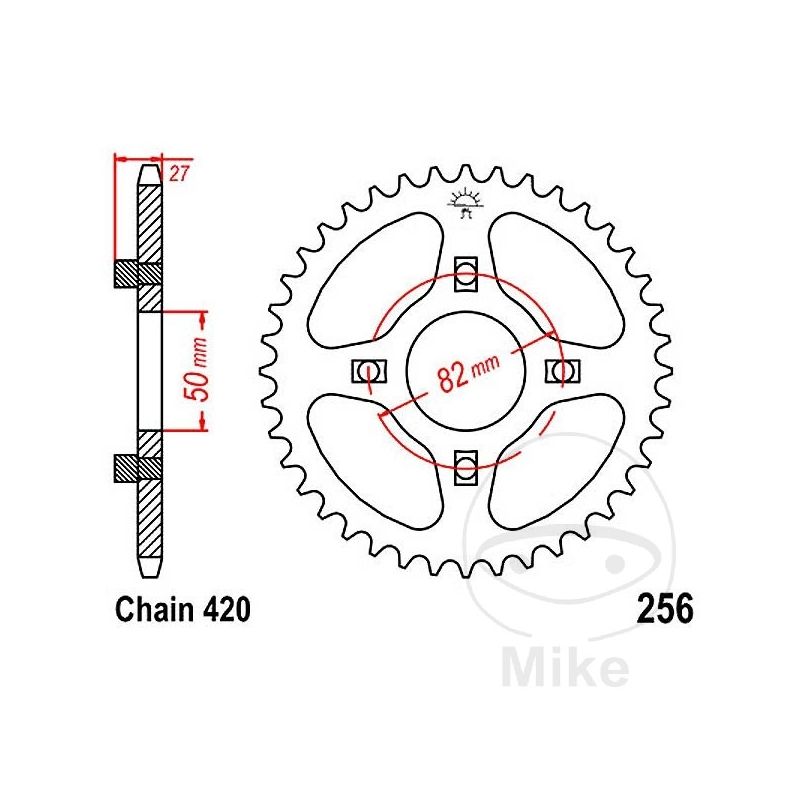 Corona 46D Paso 420 Diá. 50mm | Repuesto Moto | Motos Camaral