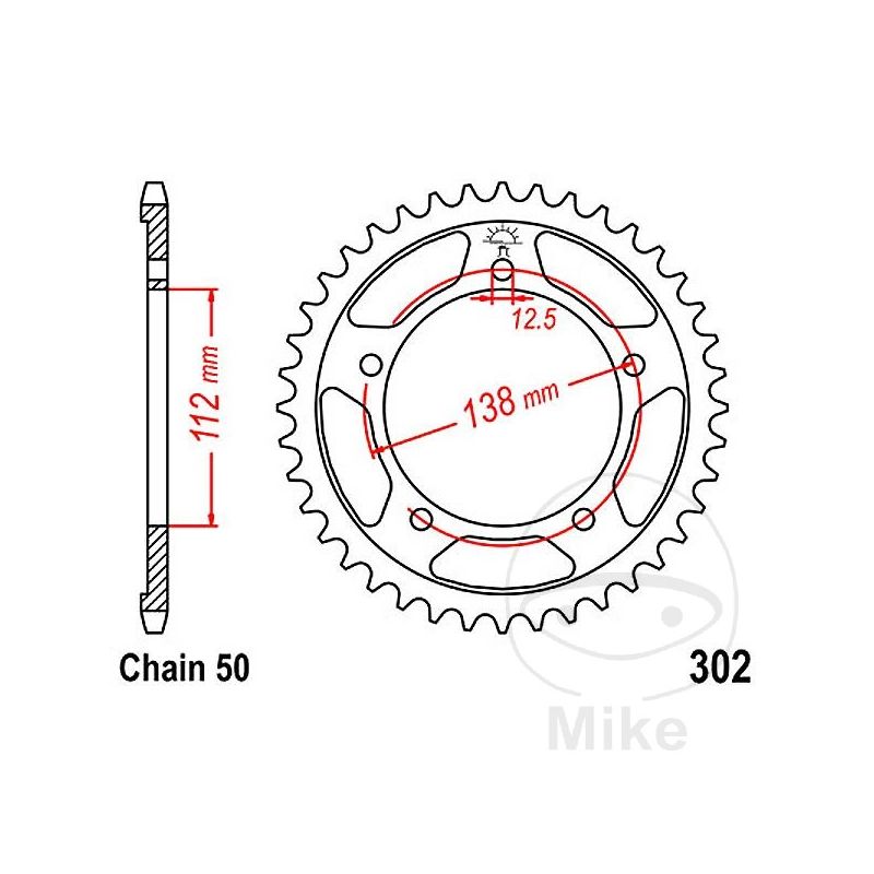 Corona 44 Dientes Paso 530 | Recambio Moto | Motos Camaral
