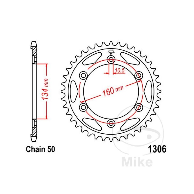 Corona 42 Dientes Paso 530 | Recambio Moto | Motos Camaral