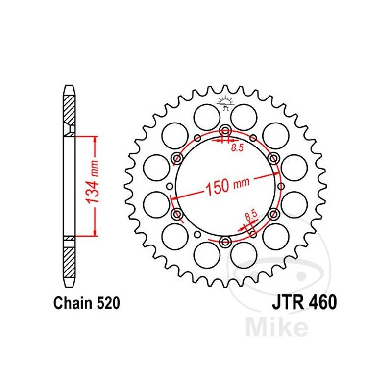 Corona 49 Dientes Paso 520 | Recambio Moto | Motos Camaral