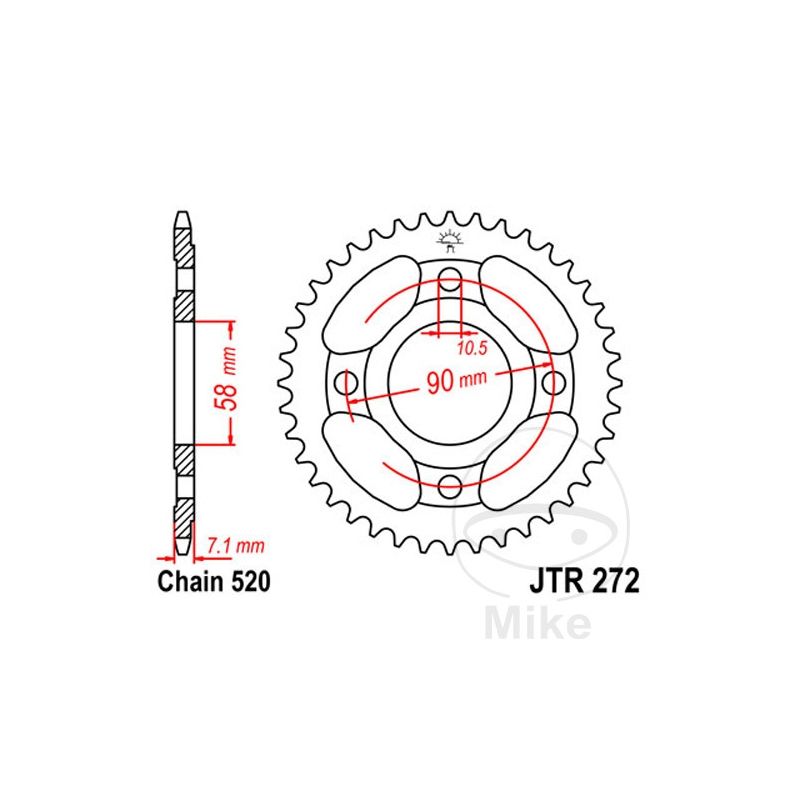 Corona 31 Dientes Paso 520 | Recambio Moto | Motos Camaral