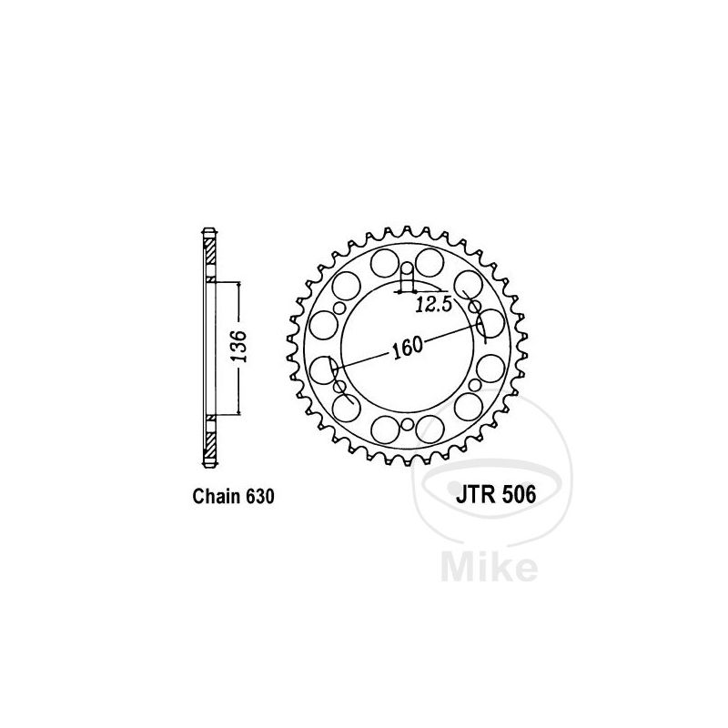 Corona 40 Dientes Paso 630 | Recambio Moto | Motos Camaral
