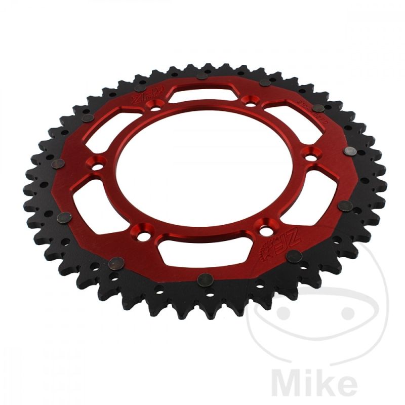 Corona ZF Dual 49 Dientes Paso 520 Rojo | Motos Camaral