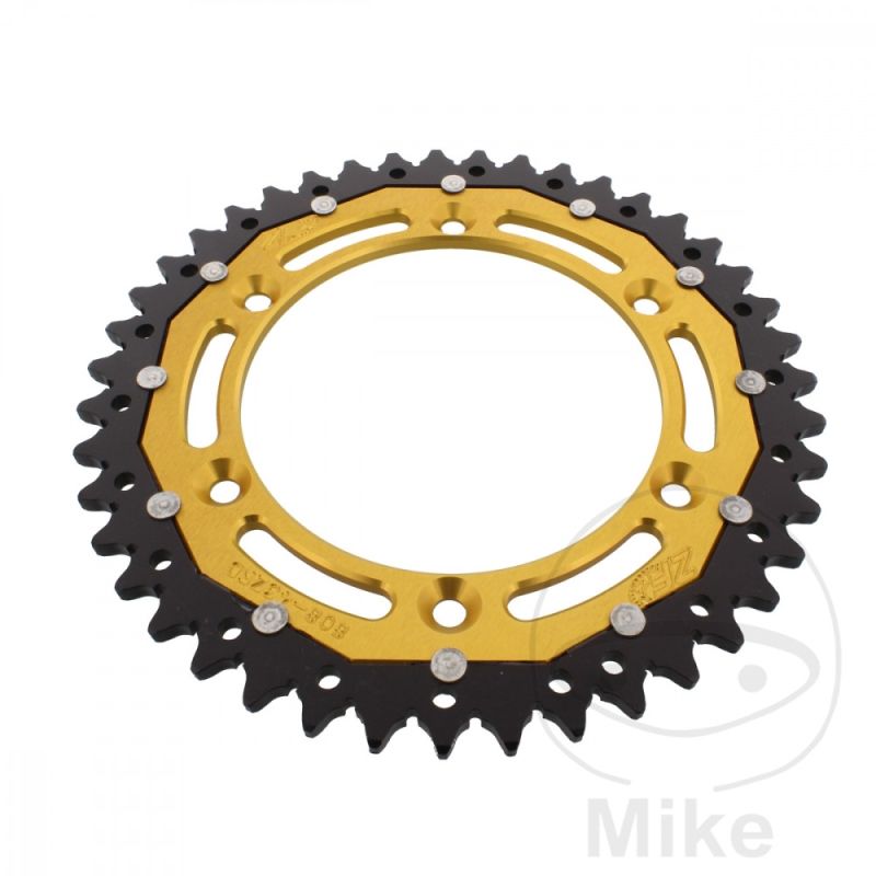 Corona Dual ZF 43 Dientes Paso 520 Dorada | Motos Camaral