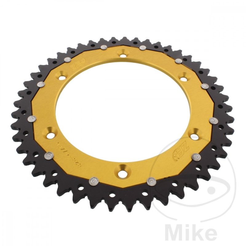 Corona Dual ZF 46 Dientes Paso 520 Dorada | Motos Camaral