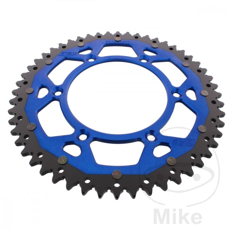 Corona Dual ZF 52 Dientes Paso 520 Azul | Motos Camaral